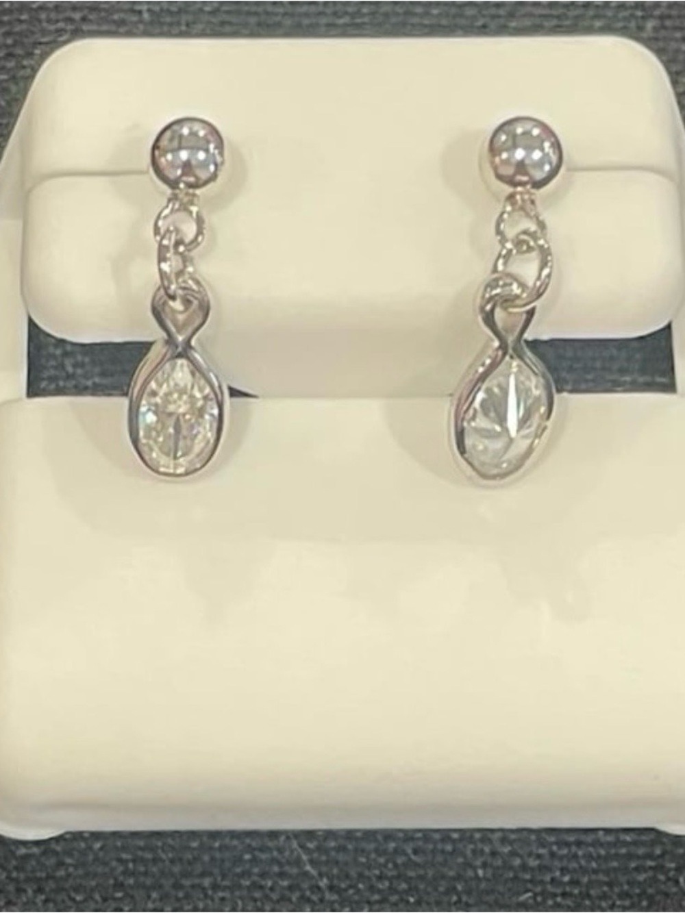 925 silver 1.00ctw Moissanite push back dangle earrings